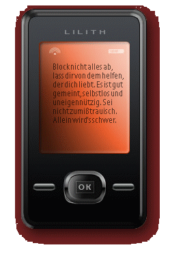 Antwort des SMS-Orakels auf www.lilith-kartenlegen.de